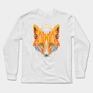 Geometrical Red Fox Long Sleeve T-Shirt